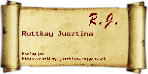 Ruttkay Jusztina névjegykártya